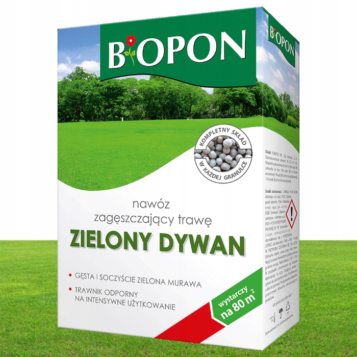 NAWÓZ DO TRAWNIKA ZIELONY DYWAN GRANULAT 5KG Biopon
